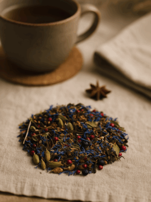 Pittig & Puur is een krachtige kruidenblend met gember, jeneverbes en kardemom. Stoer en intens van smaak.