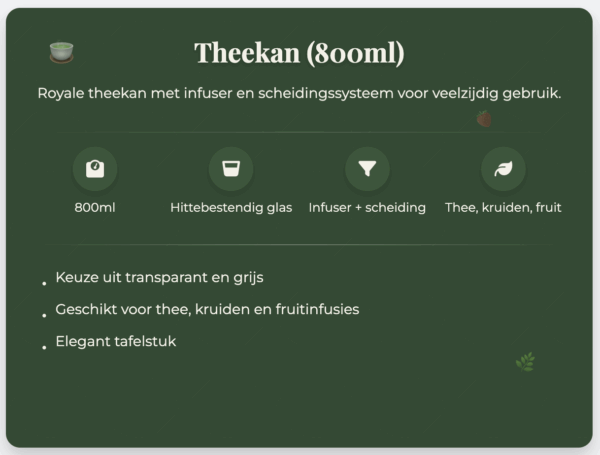 Theebeker 800ml – met infuser