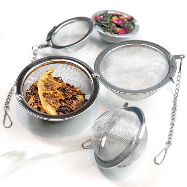 Thee-ei met ketting – RVS theefilter | Herbruikbaar & duurzaam