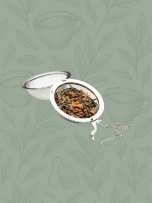 Thee-ei met ketting – RVS theefilter | Herbruikbaar & duurzaam