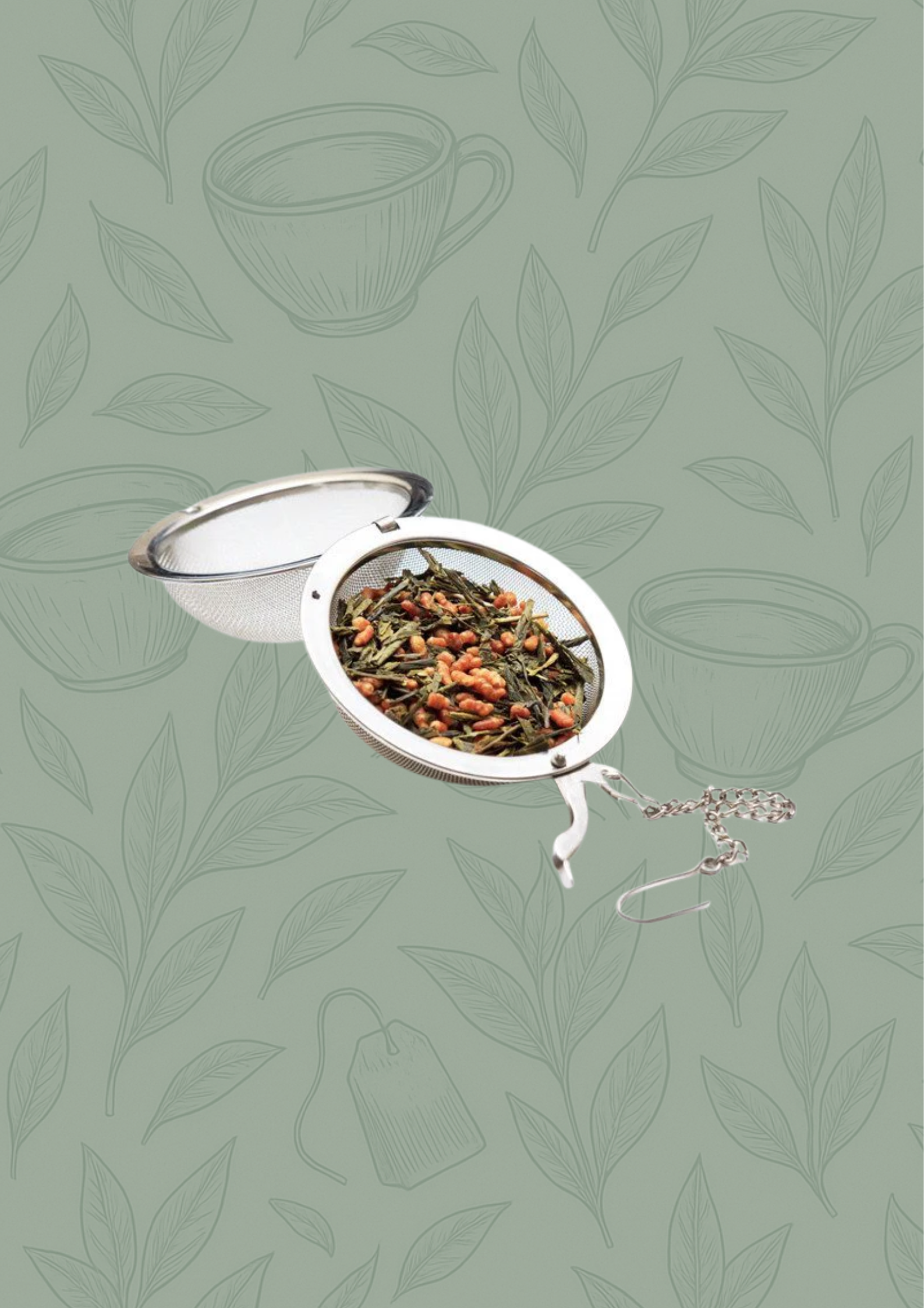 Thee-ei met ketting – RVS theefilter | Herbruikbaar & duurzaam